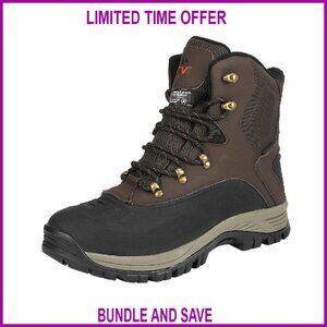 Men's Insulated Waterproof Winter Snow Boots Size 11 Durable Slip Resistant